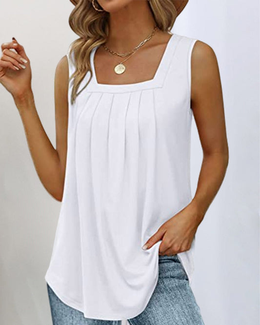Bianca | Sleeveless Top with Square Neckline