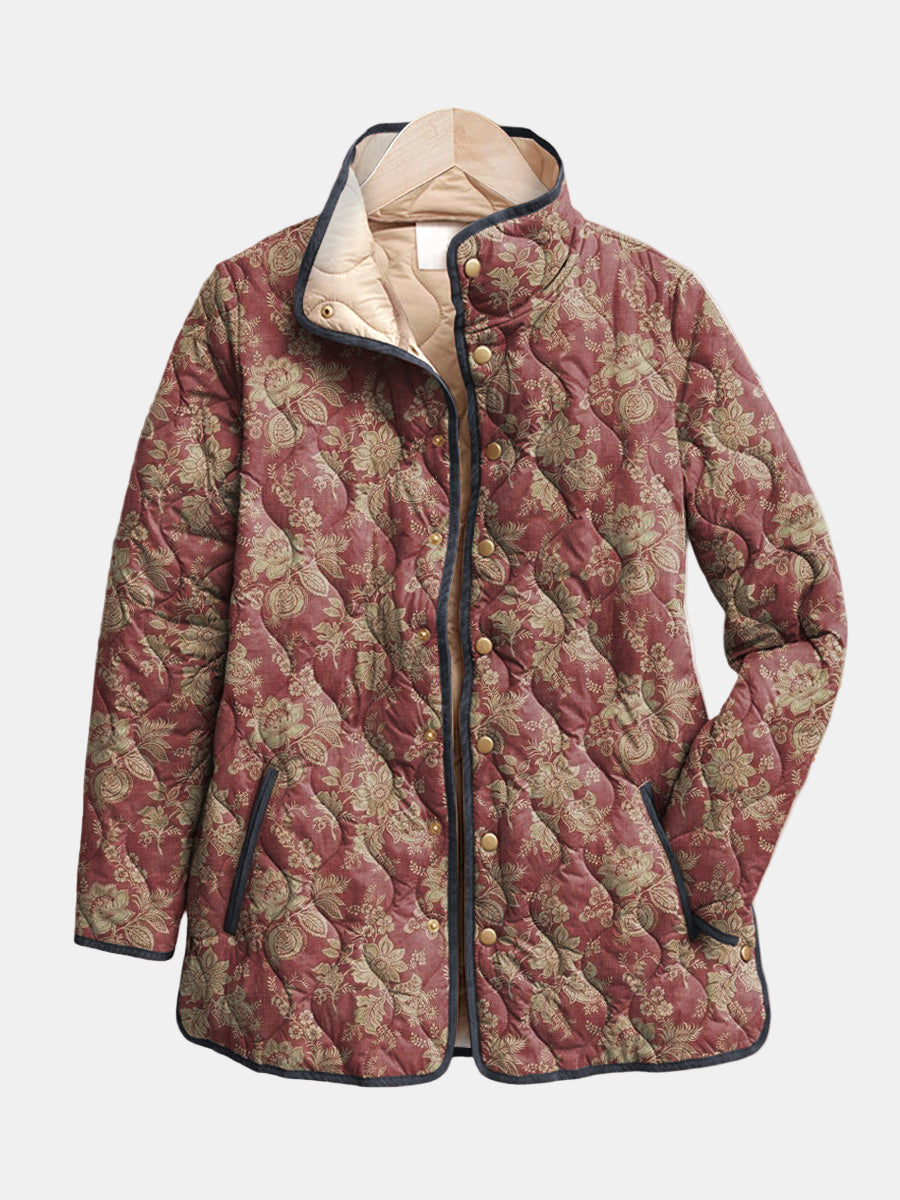 Jade™ | Retro Floral Print Jacket
