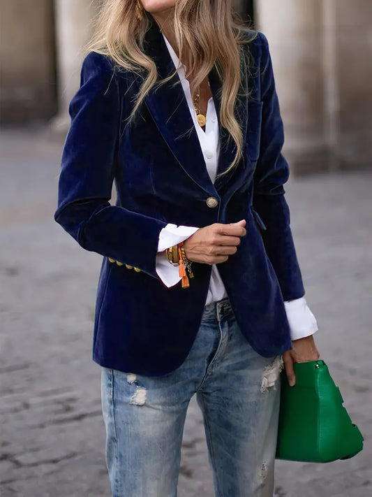 Eugenie™ | Elegant Velvet Blazer
