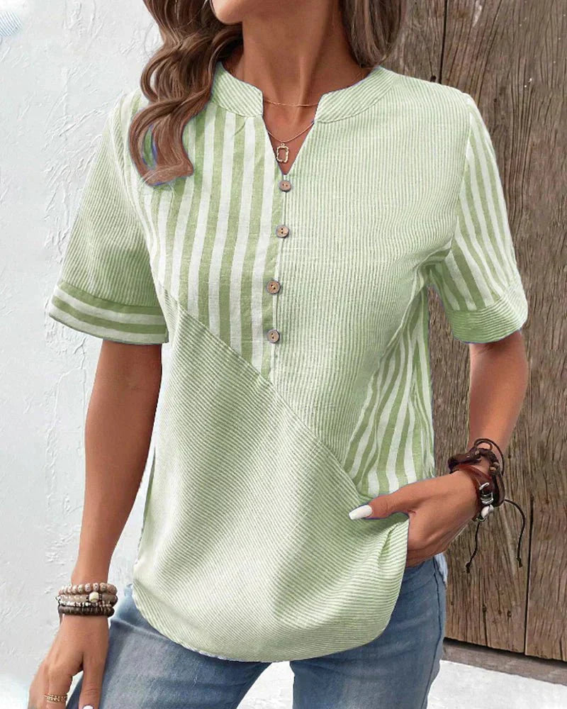 Cass | Soft Striped Blouse