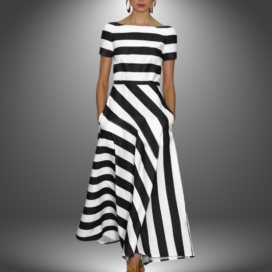 Eden2™ | Handcrafted Striped Maxi Dress