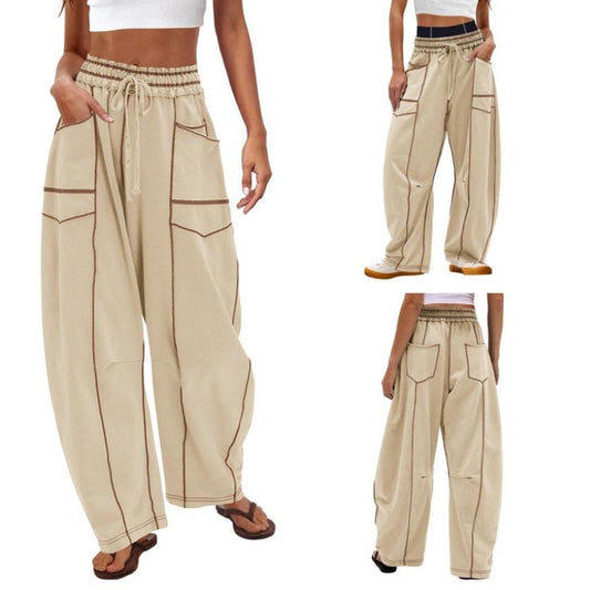 Antigone™ | Women's Wide Leg Cargo Pants High Waist Drawstring