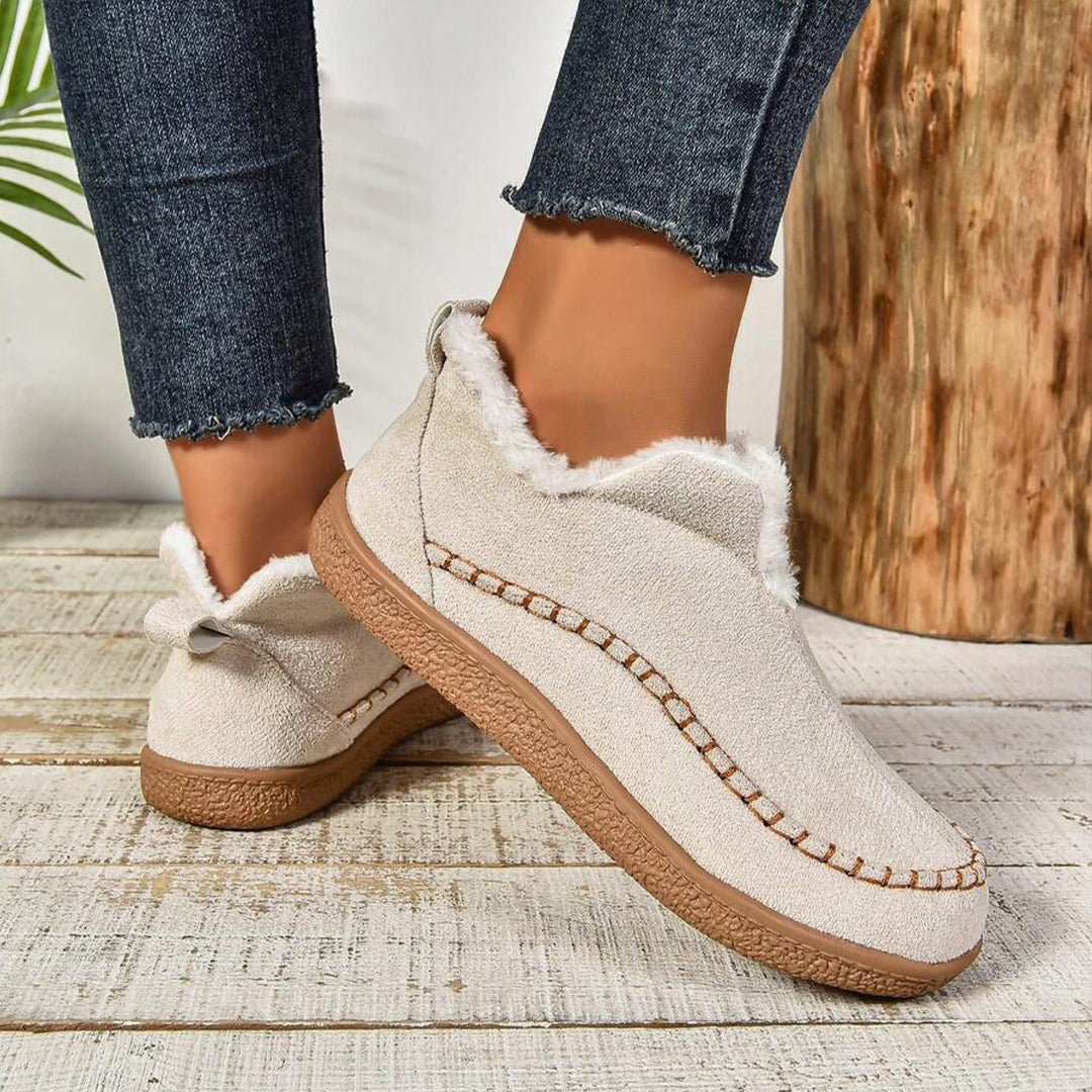 Reese2™ | Warm Fur Lined Slip-On Ankle Boots with Anti-slip Thick Sole