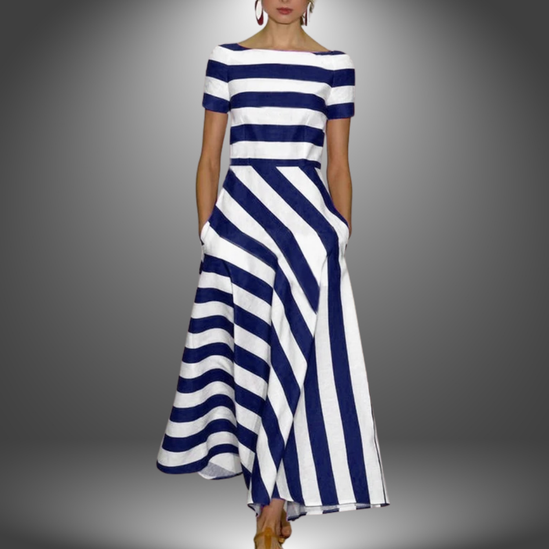 Eden | Handcrafted Striped Maxi Dress