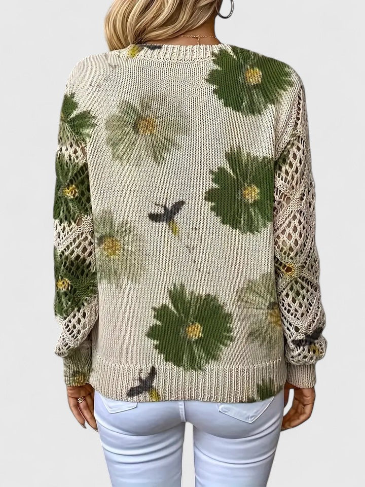 Mist | Elegant Sweater with Floral Pattern