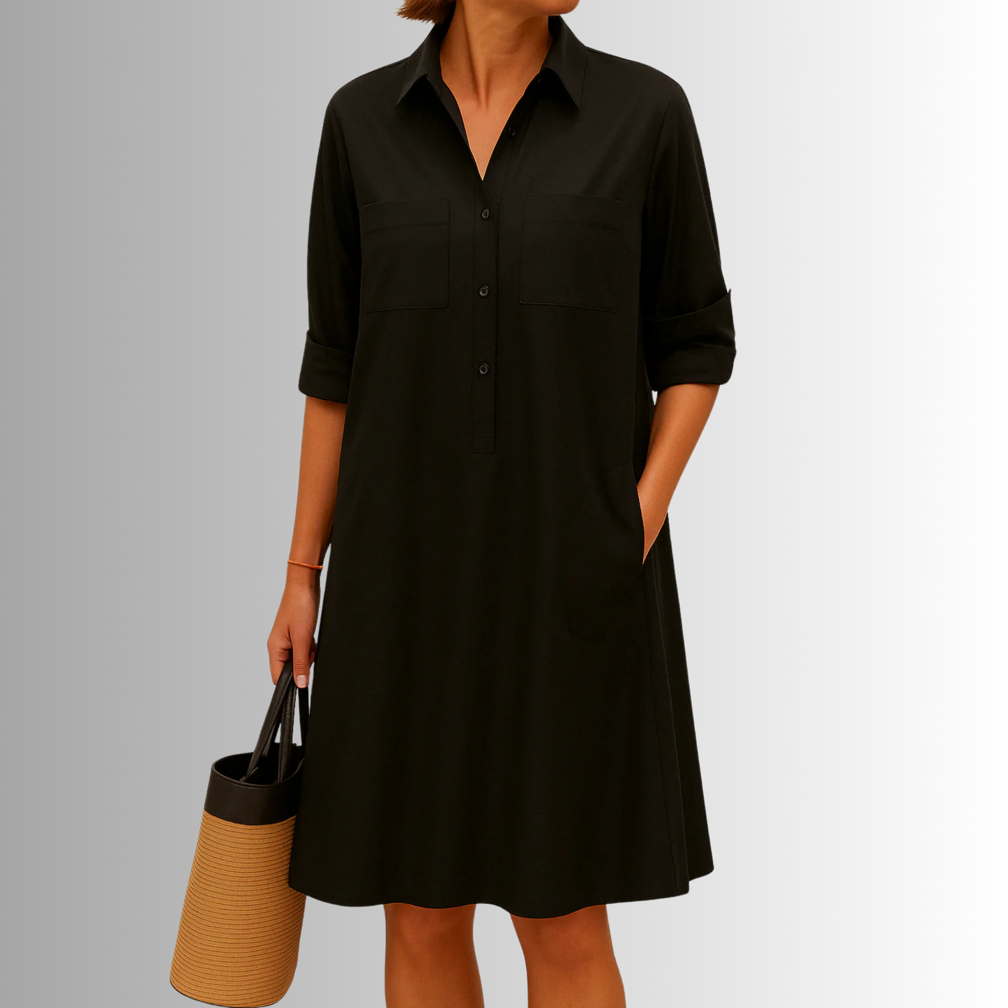 Kara | Lightweight Button Dress