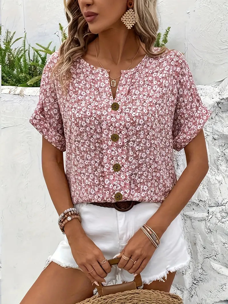 River | Chic Floral Print Blouse