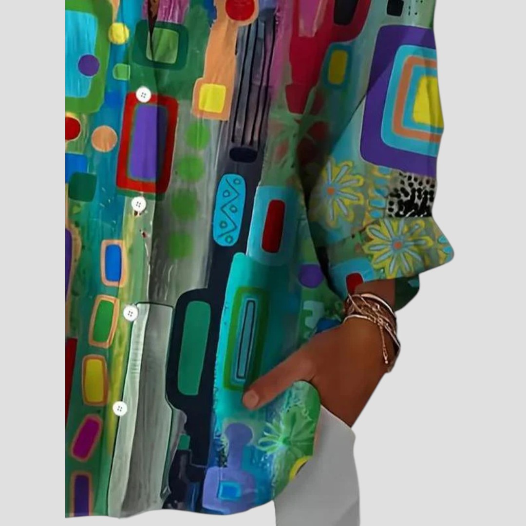 Ella | Elegant Blouse with Geometric Pattern
