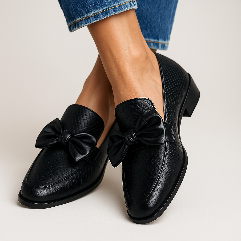 Delphine | Bow Loafers