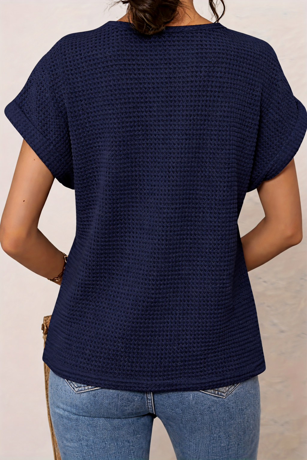 Darla2™ | Top with Round Neck and Lace Trim