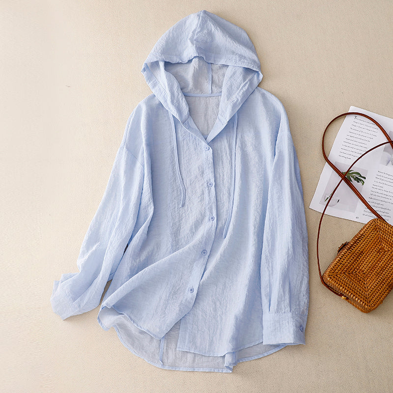 Colleen | Lightweight Hoodie with Buttons