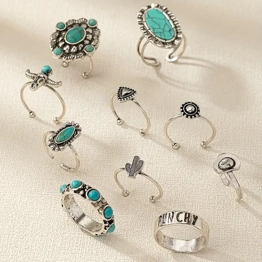 Carlotta™ | 10-Piece Western Ring Set