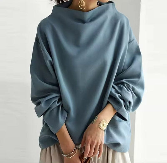Virginie2™ | High-Neck Soft Knit Top