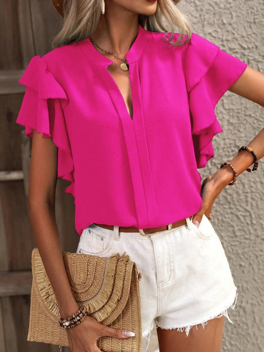 Ella | Chic Blouse with Elegant Ruffle Sleeves