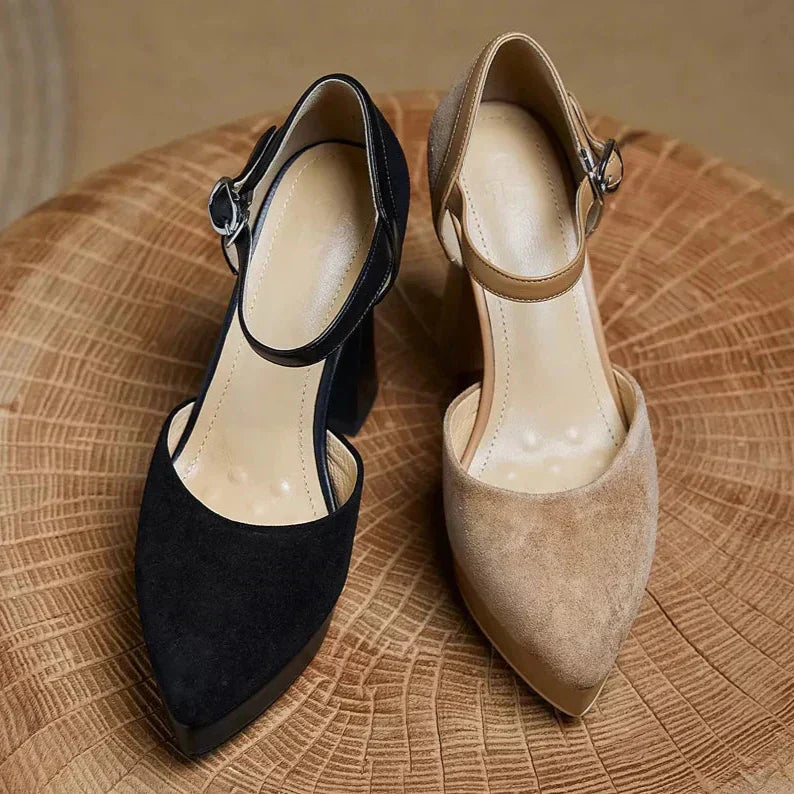 Tatiana | Women's Platform Block Heel Pumps Ankle Strap High Heels