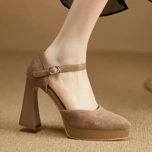 Tatiana™ | Women's Platform Block Heel Pumps Ankle Strap High Heels