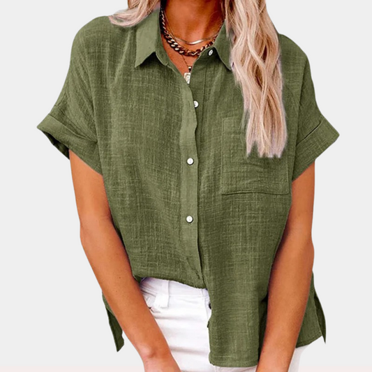 Olive | Lightweight Shirt with Front Pocket