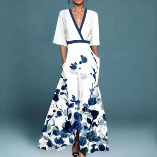 Bree | Elegant Maxi Dress with Floral Pattern