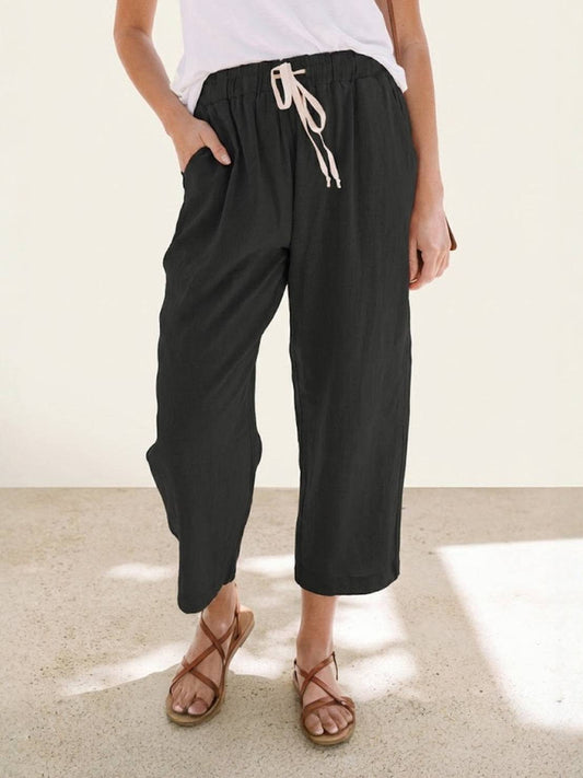 Corinna™ | Women's Everyday Drawstring Straight-Leg Everyday Pants
