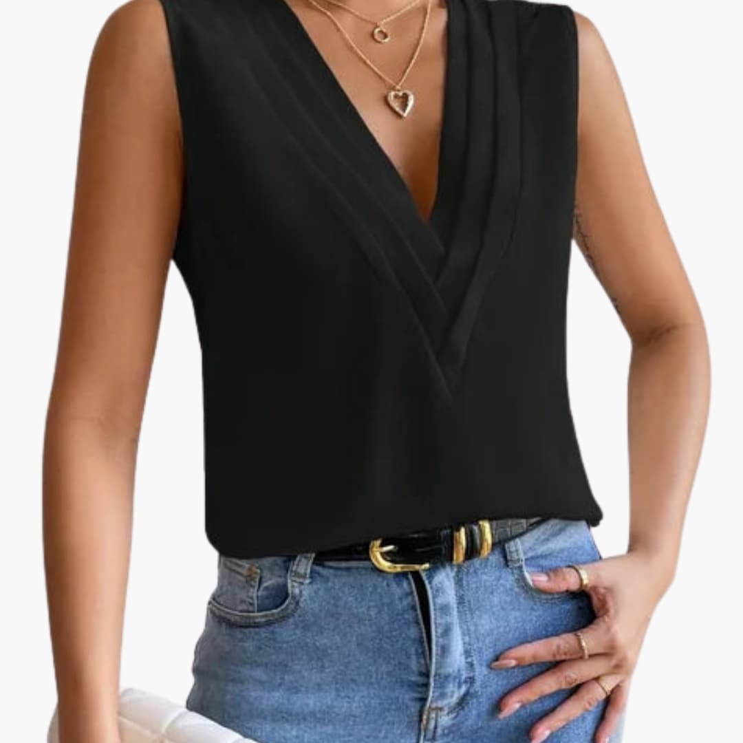 Wren | Women's V-Neck Sleeveless Blouse
