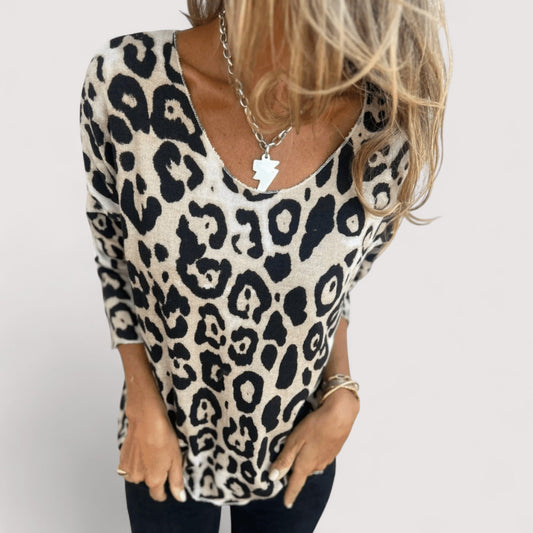 Rachel | Lightweight Leopard Print Top