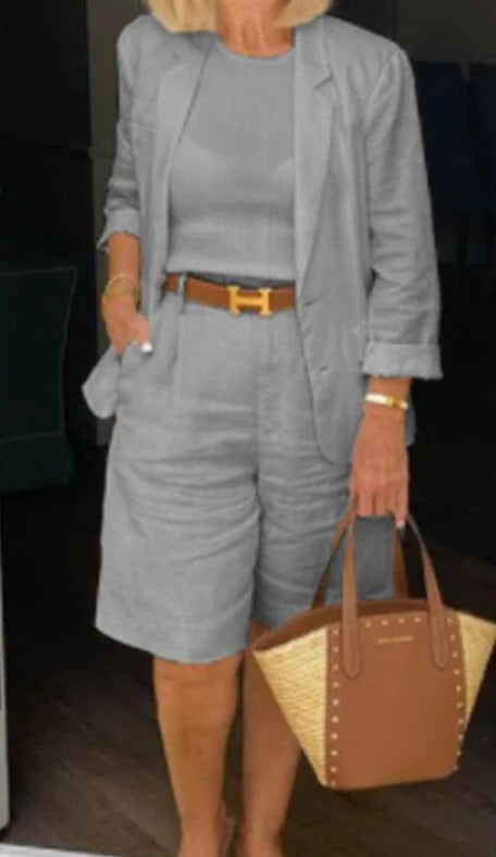 Reagan | Women's Bermuda Shorts Suit Set with Blazer