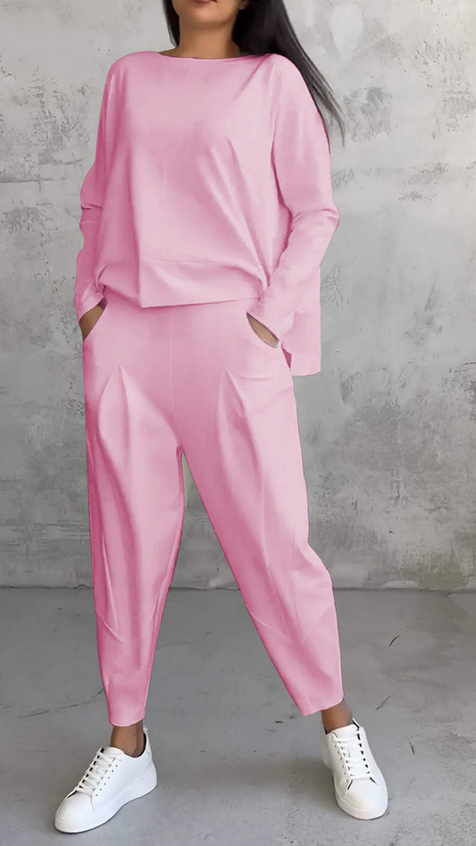 Nora | Women's Lounge Pants & Long Sleeve Top 2 Piece Set