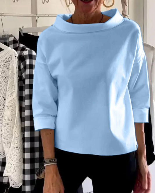 Rita | Women's Bateau Neck 3/4 Sleeve Everyday Top