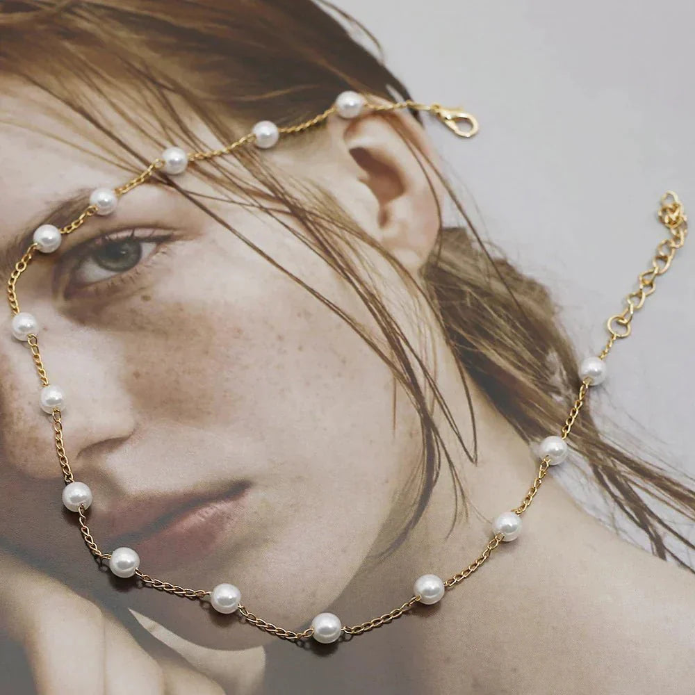 Dorothea | Gold Pearl Necklace