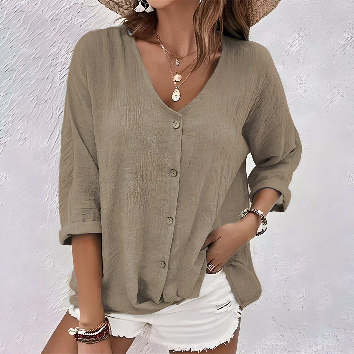 Eden | Relaxed Button-Up Blouse