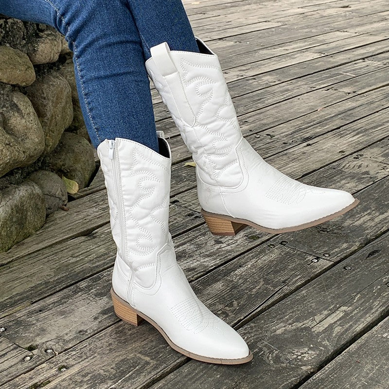 Sydney™ | Elegant Metallic Cowboy Boots