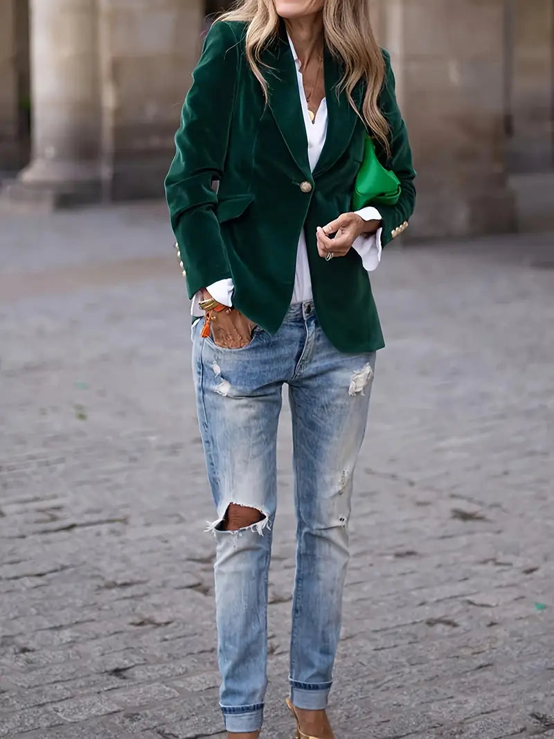 Eugenie™ | Elegant Velvet Blazer