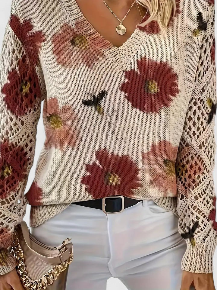 Mist | Elegant Sweater with Floral Pattern