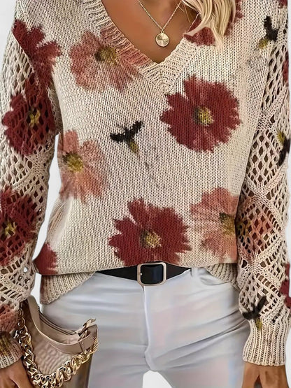 Mist | Elegant Sweater with Floral Pattern