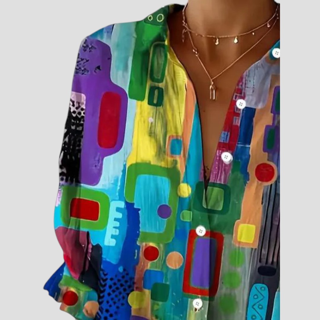 Ella | Elegant Blouse with Geometric Pattern