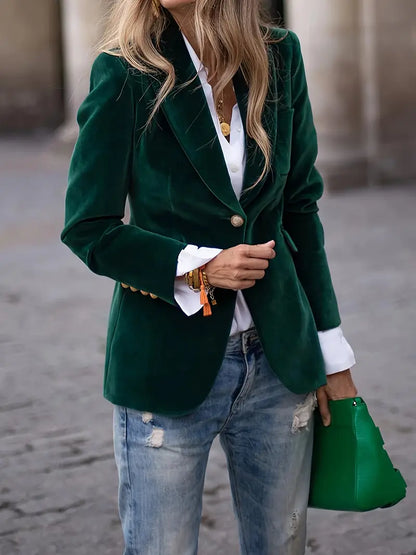 Eugenie™ | Elegant Velvet Blazer