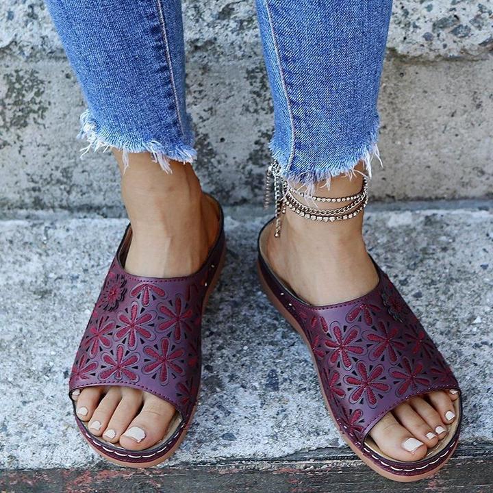Jessamine | Women's Orthopedic Flat Cushioned Sandals for Walking