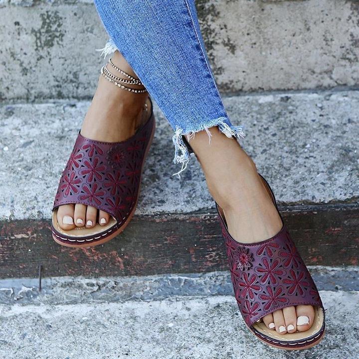 Jessamine | Women's Orthopedic Flat Cushioned Sandals for Walking