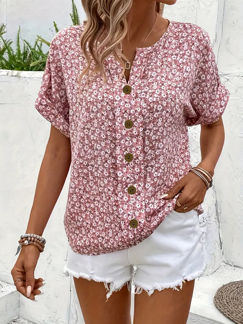 River | Chic Floral Print Blouse