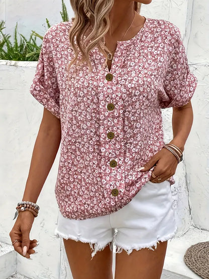 River | Chic Floral Print Blouse