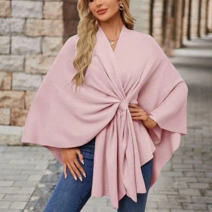 Ines | Elegant Draped Poncho