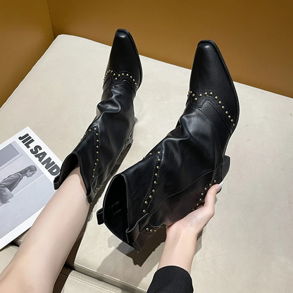 Wilhelmina | Studded Western Boots
