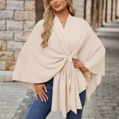 Ines | Elegant Draped Poncho