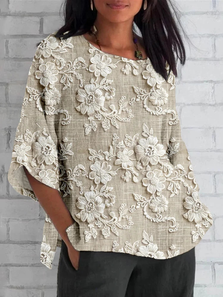 Lacey | Vintage Floral Relaxed Blouse