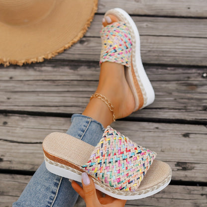 Ceinwen | Women's Woven Wedge Sandals
