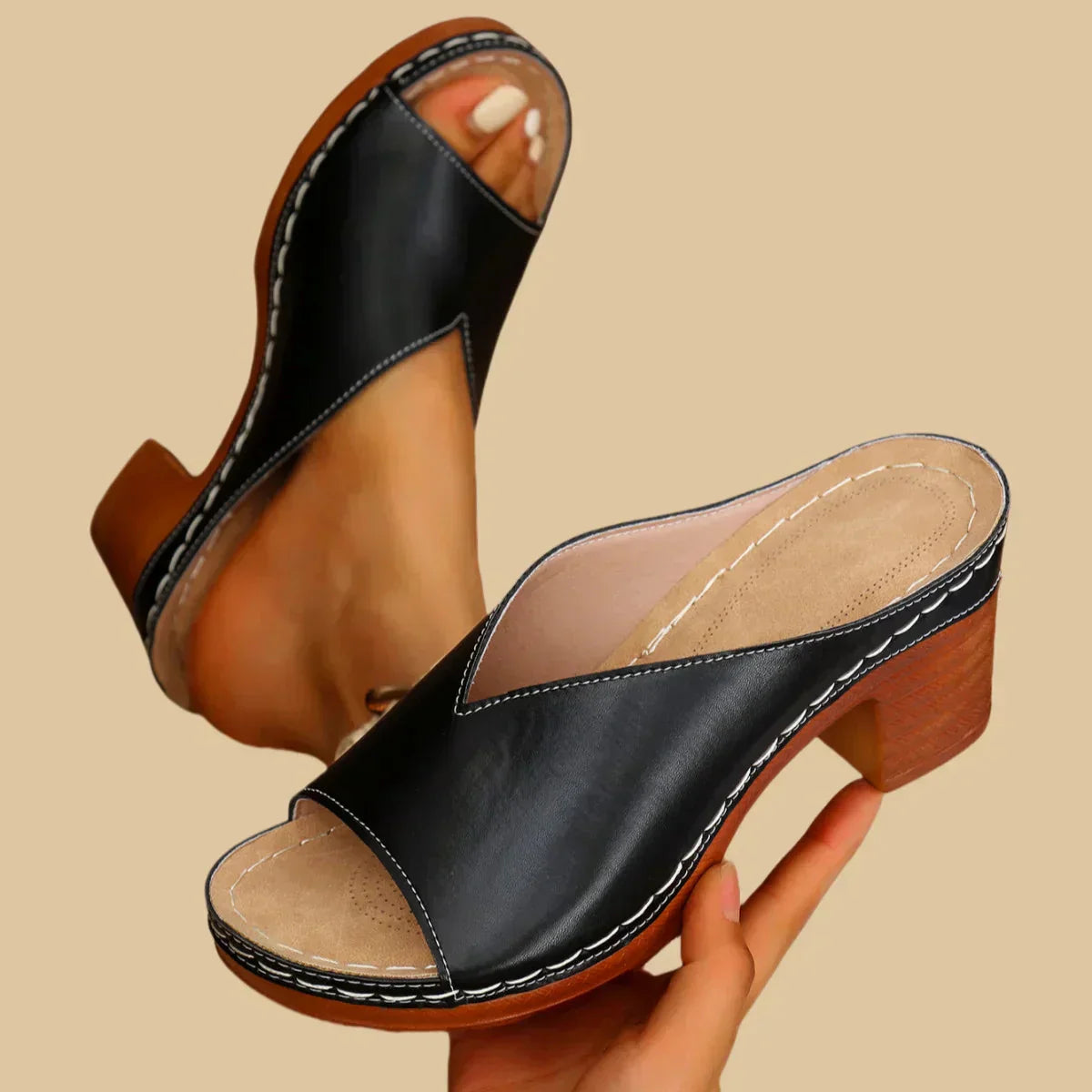 Tracey | Orthopedic Sandals with Thick Heels