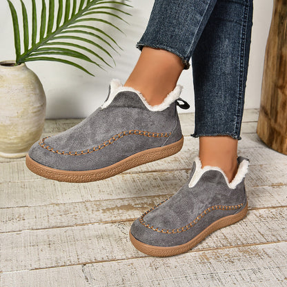 Reese2™ | Warm Fur Lined Slip-On Ankle Boots with Anti-slip Thick Sole