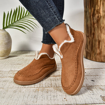 Reese2™ | Warm Fur Lined Slip-On Ankle Boots with Anti-slip Thick Sole