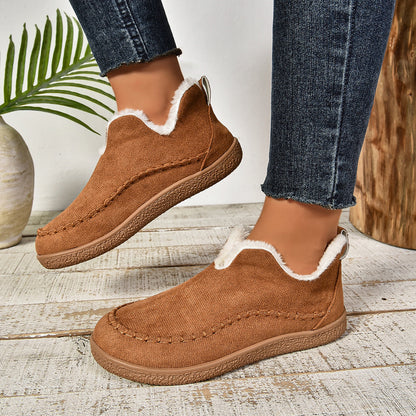 Reese2™ | Warm Fur Lined Slip-On Ankle Boots with Anti-slip Thick Sole