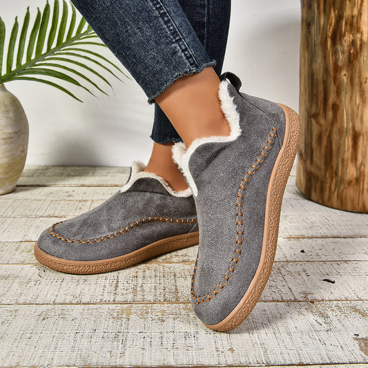 Reese2™ | Warm Fur Lined Slip-On Ankle Boots with Anti-slip Thick Sole